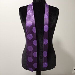 MICHAEL IRVIN 88 PURPLE LARGE POLKA DOT HANDMADE 100% SILK TIE 4" MEN